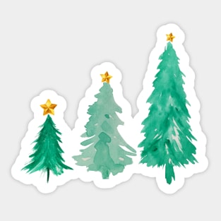 Vintage Christmas trees Sticker